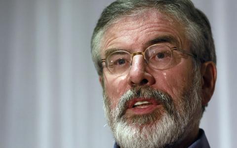 Sinn Fein President Gerry Adams speaks to the media in Belfast following the end of talks to resolve divisive issues that have hampered the Northern Ireland peace process which have broken up without agreement