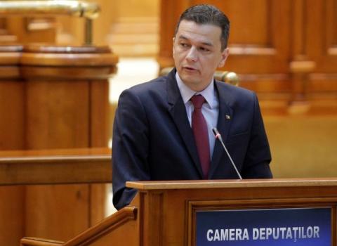 Romanian Prime Minister Sorin Grindeanu speaks during a no-confidence motion in Bucharest, Romania, June 21, 2017. PHOTO BY REUTERS/Inquam Photos/George Calin