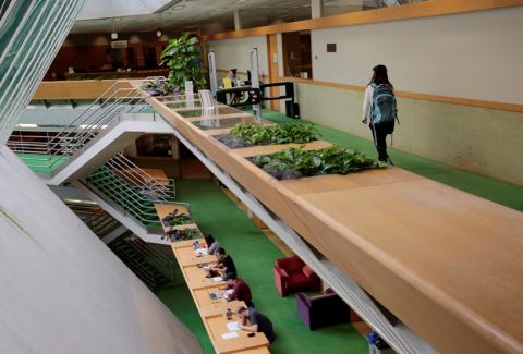 Students study in the Allan and Alene Smith Law Library addition at the University of Michigan in Ann Arbor, Michigan, U.S., September 20, 2018. REUTERS/Rebecca Cook