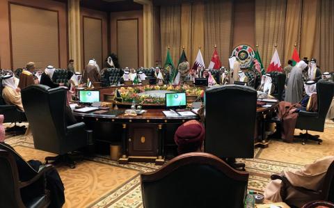 Foreign Ministers of the Gulf Cooperation Council (GCC) attend a meeting in Bayan Palace, in Kuwait City, Kuwait, December 4, 2017. PHOTO BY REUTERS/Ahmed Hagagy