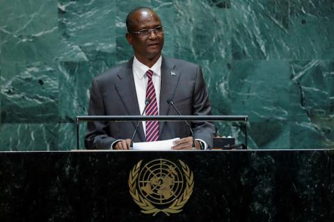 Vice President of South Sudan Taban Deng Gai addresses the 74th session of the United Nations General Assembly at U.N. headquarters in New York City, New York, U.S., September 26, 2019. PHOTO BY REUTERS/Eduardo Munoz