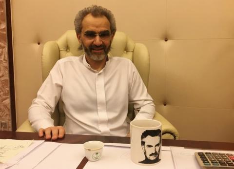 Saudi Arabian billionaire Prince Alwaleed bin Talal sits for an interview with Reuters in the office of the suite where he has been detained at the Ritz-Carlton in Riyadh, Saudi Arabia, January 27, 2018, PHOTO BY REUTERS/Katie Paul