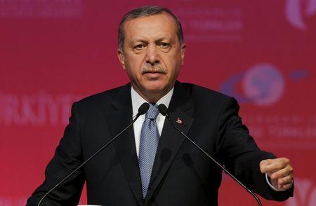 Tayyip Erdogan makes a speech during a graduation ceremony in Ankara, Turkey, June 11, 2015. PHOTO BY REUTERS/Umit Bektas