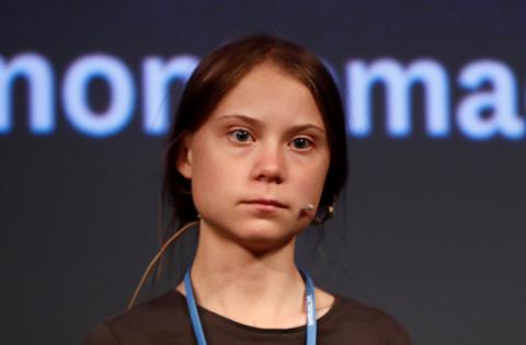 Climate change activist Greta Thunberg attends a news conference, before a climate change protest march, as COP25 climate summit is held in Madrid, Spain, December 6, 2019. PHOTO BY REUTERS/Sergio Perez