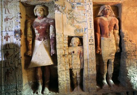 A view of the newly-discovered tomb of 'Wahtye', which dates from the rule of King Neferirkare Kakai, at the Saqqara area near its necropolis, in Giza, Egypt, December 15, 2018. PHOTO BY REUTERS/Mohamed Abd El Ghany