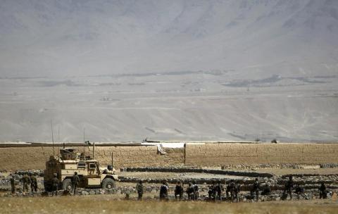 U.S. troops arrive near the site of an incident Kabul August 2, 2012 file photo
