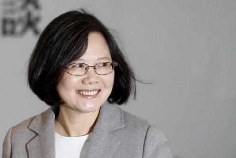 Taiwan president-elect Tsai Ing-wen attends an event in New Taipei City, Taiwan, March 18, 2016. PHOTO BY REUTERS/Tyrone Siu