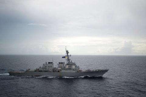 Guided-missile destroyer USS Decatur (DDG 73) operates in the South China Sea as part of the Bonhomme Richard Expeditionary Strike Group (ESG) in the South China Sea, October 13, 2016. PHOTO BY REUTERS/Courtesy Diana Quinlan/U.S. Navy