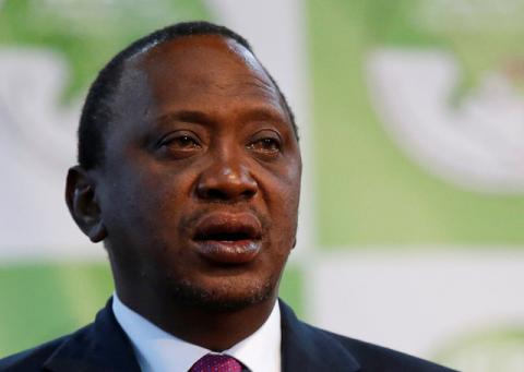 Incumbent President Uhuru Kenyatta reacts after he was announced winner of the presidential election at the IEBC National Tallying centre at the Bomas of Kenya, in Nairobi, Kenya, August 11, 2017. PHOTO BY REUTERS/Thomas Mukoya