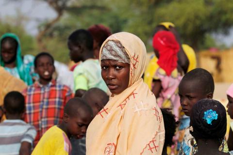 A woman looks on as she stands at the Boudouri site for displaced persons outside the town of Diffa in southeastern Niger, June 17, 2016. PHOTO BY REUTERS/Luc Gnago