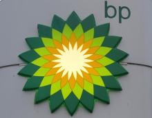 BP logo is seen at a fuel station of British oil company BP in St. Petersburg, October 18, 2012. PHOTO BY REUTERS/Alexander Demianchuk