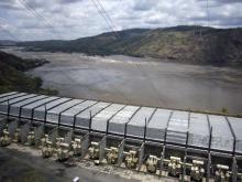 An ariel view of the semi-functional Inga dam on the Congo River, file. PHOTO BY REUTERS/Marlene Rabaud