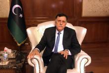 Libya’s internationally recognized Prime Minister Fayez al-Serraj is seen during an interview with Reuters at his office in Tripoli, Libya, June 16, 2019. PHOTO BY REUTERS/Ulf Laessing