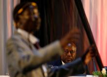 Minister of Mines, Winston Chitando looks on during the launch of the Strategic Mining roadmap in Harare, Zimbabwe, October 14, 2019. PHOTO BY REUTERS/Philimon Bulawayo