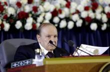 President Abdelaziz Bouteflika delivers a speech during a swearing-in ceremony in Algiers, April 28, 2014. PHOTO BY REUTERS/Louafi Larbi
