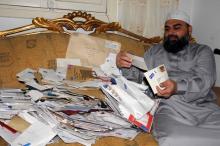 File photo of Egyptian cleric Hassan Mustafa Osama Nasr, also known as Abu Omar, in his house in Alexandria, Egypt, May 13, 2008. PHOTO BY REUTERS/Stringer