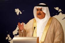 Bahrain Foreign Minister Sheikh Khalid bin Ahmed Al Khalifa speaks during a news conference in Manama, Bahrain, August 29, 2016. PHOTO BY REUTERS/Hamad I Mohammed