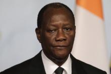 Ivory Coast's President Alassane Ouattara attends a news conference at the Elysee palace in Paris, December 4, 2014. PHOTO BY REUTERS/Philippe Wojazer