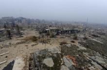 A general view shows damage in the Old City of Aleppo, Syria, December 13, 2016. PHOTO BY REUTERS/Omar Sanadiki