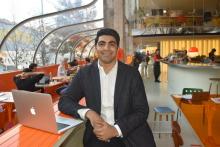 British-Iranian Ali Tehrani, a 24-year-old University College of London graduate and founder of start-up firm KeyPursuit, poses for a photograph at his office in London, Britain, March 22, 2016. PHOTO BY REUTERS/Pamela Barbaglia