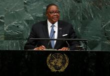 Malawi President Arthur Peter Mutharika addresses the 72nd United Nations General Assembly at U.N. headquarters in New York, U.S., September 20, 2017. PHOTO BY REUTERS/Lucas Jackson