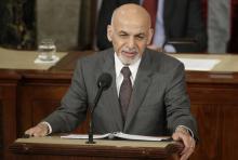 Afghan President Ashraf Ghani addresses a joint meeting of Congress at the U.S. Capitol in Washington, March 25, 2015. PHOTO BY REUTERS/Gary Cameron