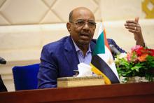 Sudan's President Omar Hassan al-Bashir speaks during a press conference after the oath of the prime minister and first vice president Bakri Hassan Saleh at the palace in Khartoum, Sudan, March 2, 2017. PHOTO BY REUTERS/Mohamed Nureldin Abdallah