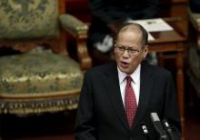 Philippines' President Benigno Aquino delivers a speech at the Upper House of parliament in Tokyo, Japan, June 3, 2015. PHOTO BY REUTERS/Yuya Shino