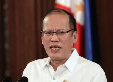 Philippines' President Benigno Aquino deliver a statement during a national address at the presidential palace in Manila, February 6, 2015. PHOTO BY REUTERS/Romeo Ranoco