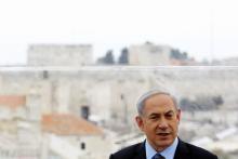 Israel's Prime Minister Benjamin Netanyahu speaks during a news conference in Jerusalem, February 23, 2015. PHOTO BY REUTERS/Ronen Zvulun