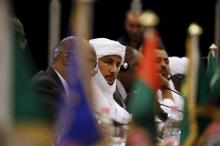 Bilal Agh Cherif (C), secretary general of The Coordination of the Movements of Azawad (CMA), attends the peace talk meeting in Algiers, Algeria, January 18, 2016. PHOTO BY REUTERS/Zohra Bensemra