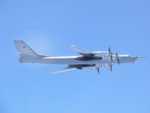 A Russian TU-95 bomber flies over around southern part of Japan in this handout picture taken by Japan Air Self-Defence Force and released by the Joint Staff Office of the Defense Ministry of Japan, August 23, 2017. PHOTO BY REUTERS/Joint Staff Office of the Defense Ministry of Japan