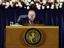 President Abdelaziz Bouteflika takes the oath during a swearing-in ceremony in Algiers