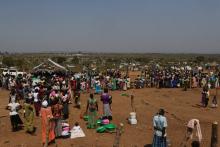 An aerial photograph showing South Sudanese refugees at Bidi Bidi refugee’s resettlement camp near the border with South Sudan, in Yumbe district, northern Uganda, December 7, 2016. PHOTO BY REUTERS/James Akena