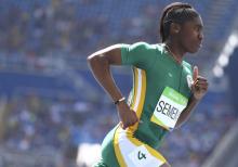 Caster Semenya (RSA) of South Africa competes. PHOTO BY REUTERS/Lucy Nicholson