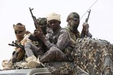 Chadian special forces ride atop a pickup truck during Flintlock 2015, an American-led military exercise, in Mao, February 23, 2015. PHOTO BY REUTERS/Emmanuel Braun