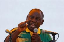 African National Congress (ANC) President Cyril Ramaphosa addresses supporters during the Congress' 106th anniversary celebrations, in East London, South Africa, January 13, 2018. PHOTO BY REUTERS/Siphiwe Sibeko