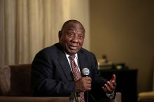 President Cyril Ramaphosa addresses the members of the South African Foreign Correspondents Association in Johannesburg, South Africa, November 1, 2018. PHOTO BY REUTERS/Gianluigi Guercia