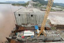 Ethiopia's Grand Renaissance Dam seen as it undergoes construction work on the river Nile in Guba Woreda, Benishangul Gumuz Region, Ethiopia, September 26, 2019. PHOTO BY REUTERS/Tiksa Negeri