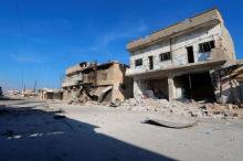A general view shows a deserted street in the rebel-controlled area where forces loyal to Syria's President Bashar al-Assad carry out offensives to take control of the town of Kafr Nabudah, in Hama province, Syria, October 11, 2015. PHOTO BY REUTERS/Ammar Abdullah