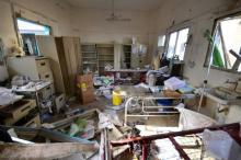Damage is seen inside a hospital operated by Medecins Sans Frontieres after it was hit by a Saudi-led coalition air strike in the Abs district of Hajja province, Yemen, August 16, 2016. PHOTO BY REUTERS/Abduljabbar Zeyad