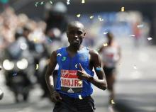 Kenya's Daniel Wanjiru during the men's elite race in London Marathon, London, April 23, 2017. PHOTO BY REUTERS/Andrew Boyers Livepic