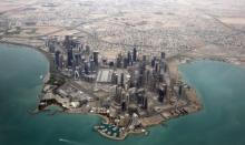 An aerial view shows Doha's diplomatic area, March 21, 2013. PHOTO BY REUTERS/Fadi Al-Assaad