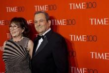 Former Prime Minister of Israel Ehud Barak and his wife Nili Priel arrive for the TIME 100 Gala in New York, April 21, 2015. PHOTO BY REUTERS/Brendan McDermid