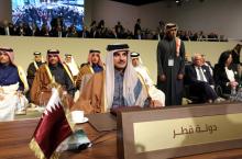 Emir of Qatar Sheikh Tamim bin Hamad bin Khalifa Al-Thani attends the Arab Economic and Social Development summit meeting in Beirut, Lebanon, January 20, 2019. PHOTO BY REUTERS/Aziz Taher