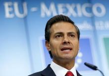 Mexico's President Enrique Pena Nieto addresses a news conference during a European Union-Mexico summit in Brussels, Belgium, June 12, 2015. PHOTO BY REUTERS/Francois Lenoir