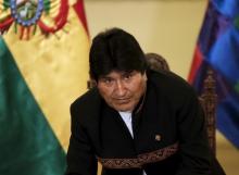 Bolivia's President Evo Morales leaves a news conference at the presidential palace in La Paz, Bolivia, February 22, 2016. PHOTO BY REUTERS/David Mercado