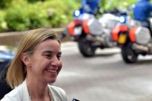 European Union foreign policy chief Federica Mogherini arrives at the EU Council headquarters at the start of a European Union leaders summit in Brussels, Belgium, June 26, 2015. PHOTO BY REUTERS/Eric Vidal