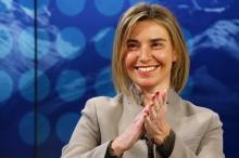 High Representative of the European Union for Foreign Affairs and Security Policy Federica Mogherini attends the annual meeting of the World Economic Forum (WEF) in Davos, Switzerland, January 22, 2016. PHOTO BY REUTERS/Ruben Sprich