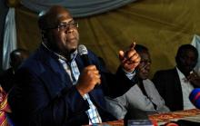 Congolese opposition politician Felix Tshisekedi addresses a news conference in Limete Municipality of Kinshasa, Democratic Republic of Congo, October 12, 2017. PHOTO BY REUTERS/Robert Carrubba